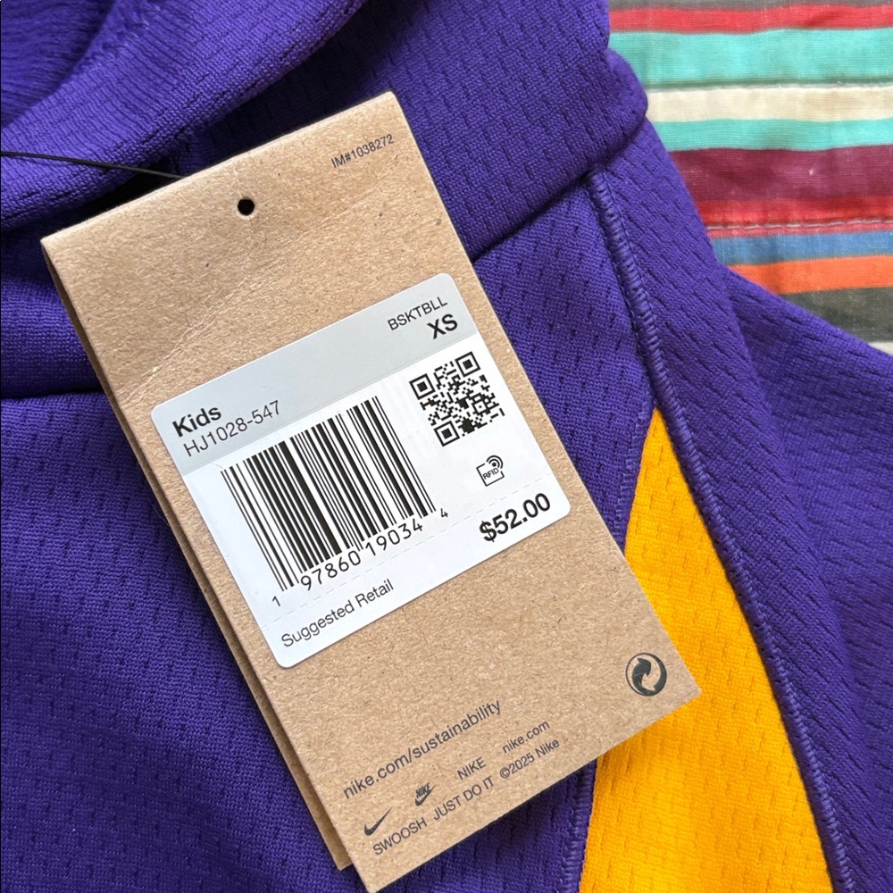 Nike Kobe Kids Purple and Yellow Hoodie size extra small new tags - Picture 8 of 16